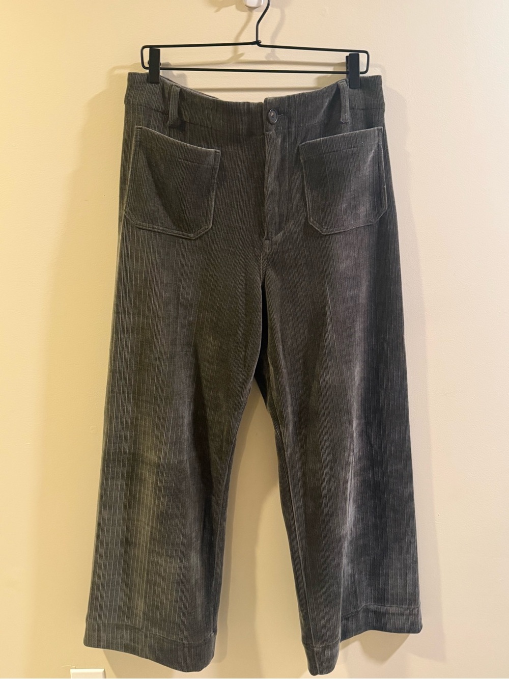 Dear John Gray Corduroy Wide-Leg Pants
